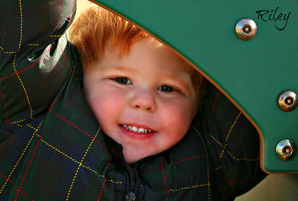Red head at the playground