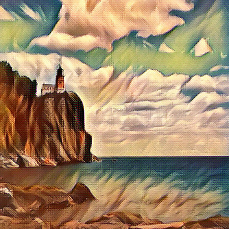 Split Rock Lighthouse 24x24 Acrylic Kathleen Riley