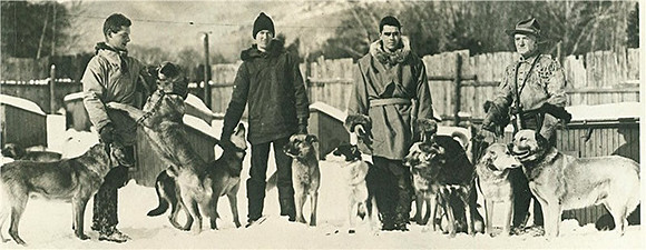 BAE_Dogs_Drivers - Walden was also assigned to lead the three men, Norman Vaughan, Freddie Crockett and Eddie Goodale, who helped with the dog teams.