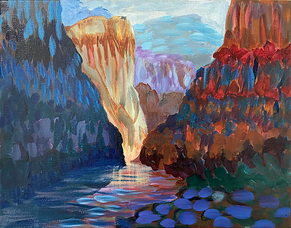 Ellen Riley River Canyon Acrylic on Canvas