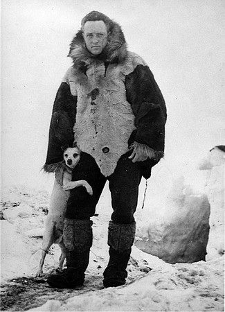 1929-Admiral-Byrd-Dog-Igloo - This image from the U.S. Navy National Archives collection shows Byrd with his dog "Igloo."