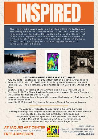 INSPIRED Orange Blue Art Exhibition Flyer (1)