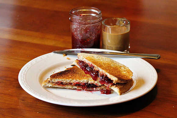 Peanut Butter and Jelly (well Jam, but still looks tasty) for an editorial shoot