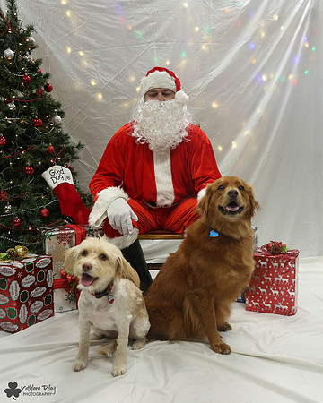 Pearly and Fred Pose Your Pet with Santa 2017