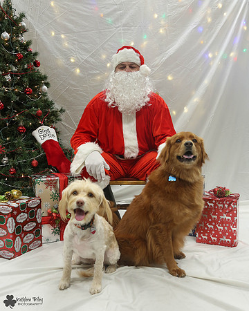 Pearly and Fred Pose Your Pet with Santa 2017