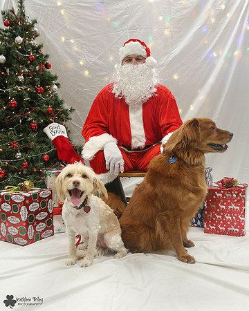 Pearly and Fred Pose Your Pet with Santa 2017
