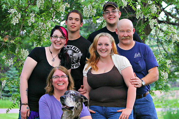 Family Photo with the Great Dane Bradford Isanti Minnesota