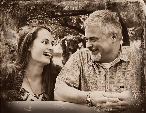 Father and daughter family photo when asked who has the best secret. Waite Park Minnesota
