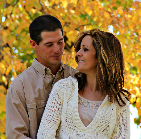 The happy couple - engagement photos at the historic Landing in Shakopee Minnesota