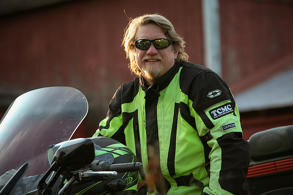 GraySmith family photos David and his motorcycle Brooklyn Park Minnesota