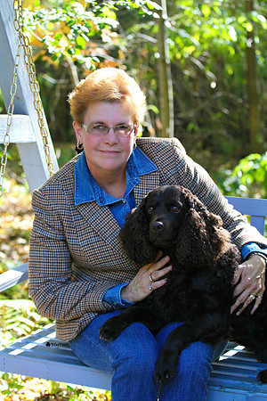 American Water Spaniel, GCH Waterway Game CRK Hot Diggity. “Digger” with breeder-owner-handler Linda Hattrem