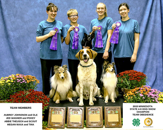2019 4H State Saturday Championship Win Photo Team Obedience