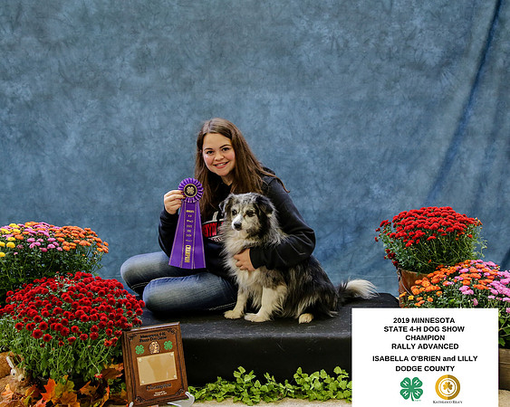 2019 4H State Sunday Championship Win Photo Isabella O'Brien Lilly Dodge