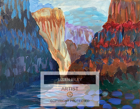 River Canyon Acrylic on Canvas Ellen Riley