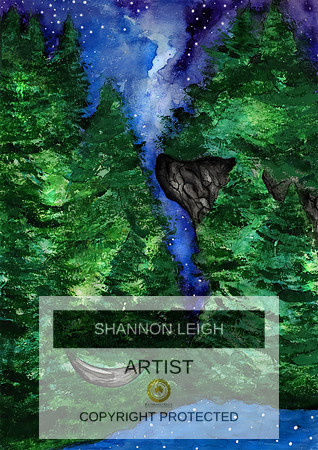 Wolf Rock Shannon Leigh 12x18 Watercolor, Acrylic and Ink