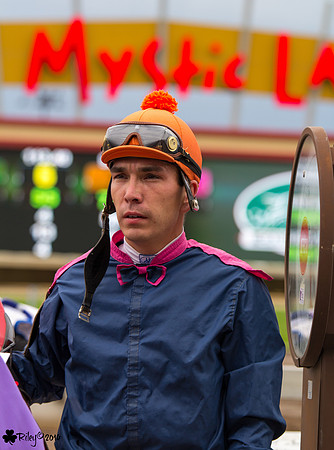 Larren Delorme AQHA jockey at Canterbury Park in Minnesota